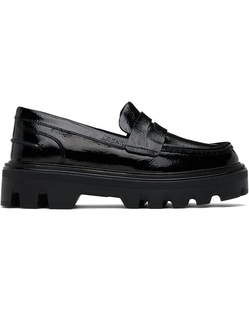 Rag & Bone Black Quinn Leather Loafers Blkpatent