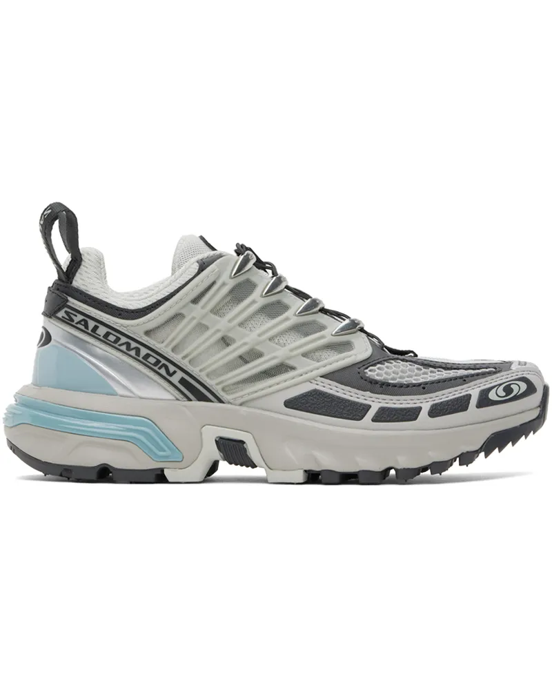 Salomon Gray & Blue ACS Pro Sneakers Metal