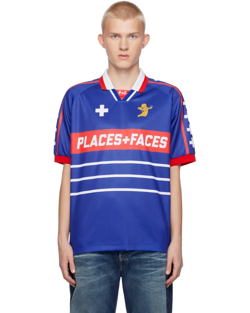PLACES+FACES Blue 'P+F' Kit Polo Blue