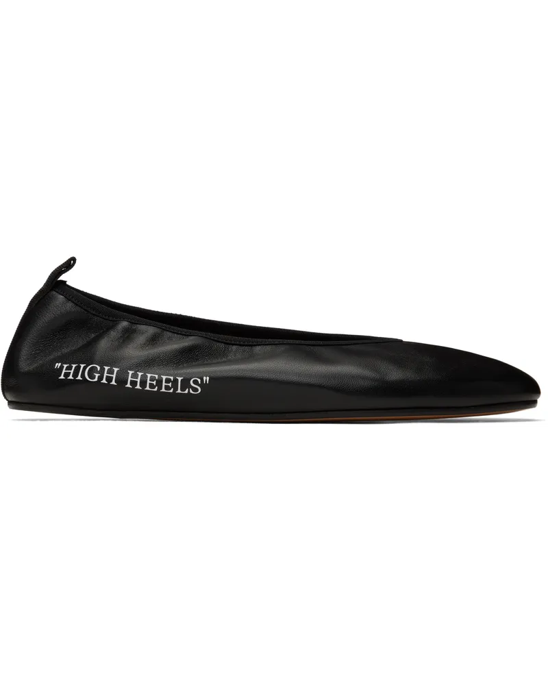 OFF-WHITE Black 'High Heel' Ballerina Flats Black