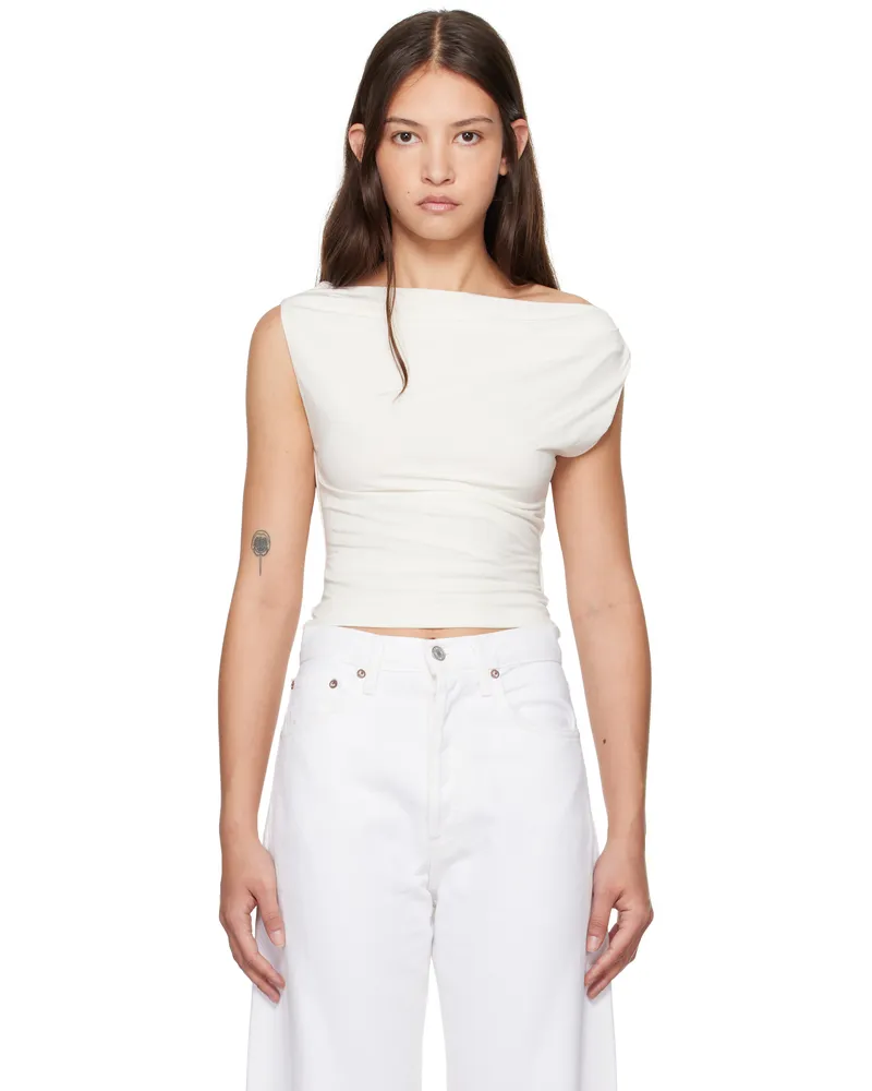 bec & bridge Off-White Odesse Boat Neck Top White