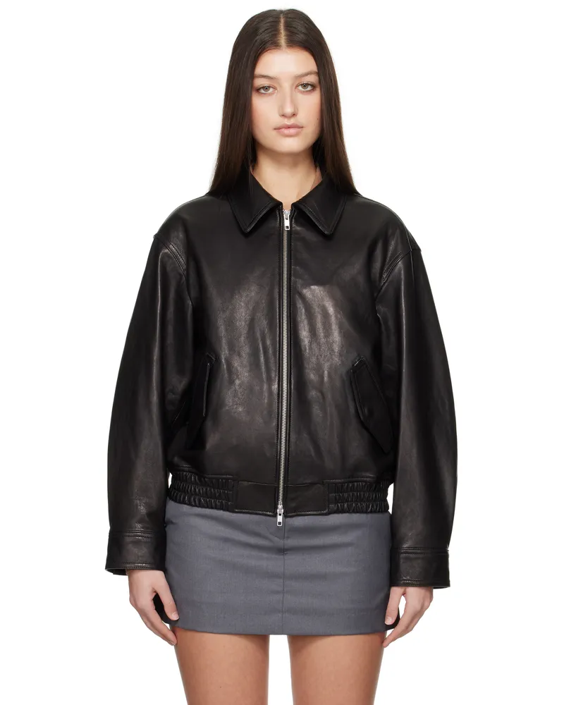 Dunst Black Lambskin Leather Jacket Black