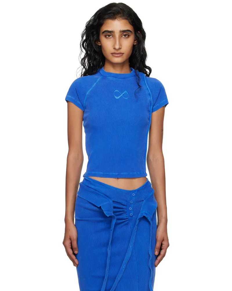 OTTOLINGER Blue Deconstructed Rib T-shirt Blu