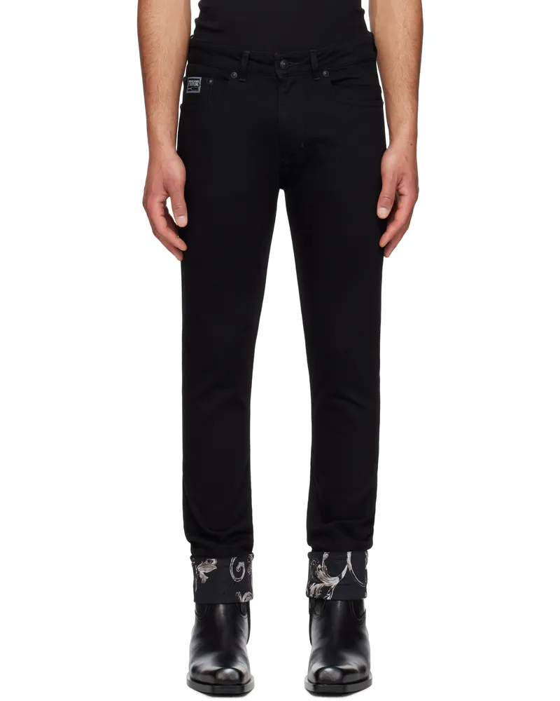 Versace Jeans Black Contrast Pocket Jeans E909-black