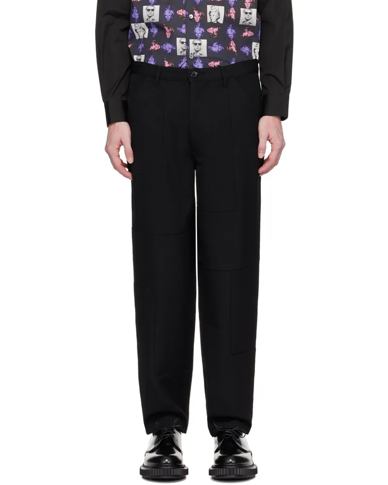 Comme des Garçons Black Paneled Trousers 1