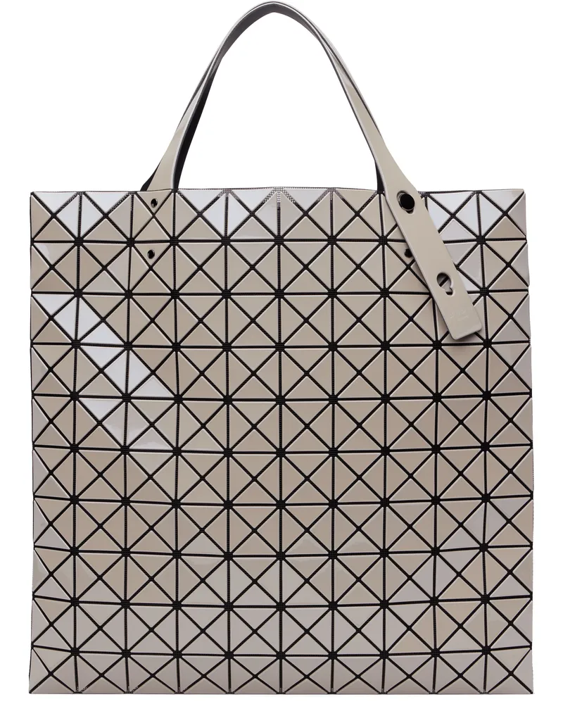 Issey Miyake Gray Prism Metallic Tote 46-greige