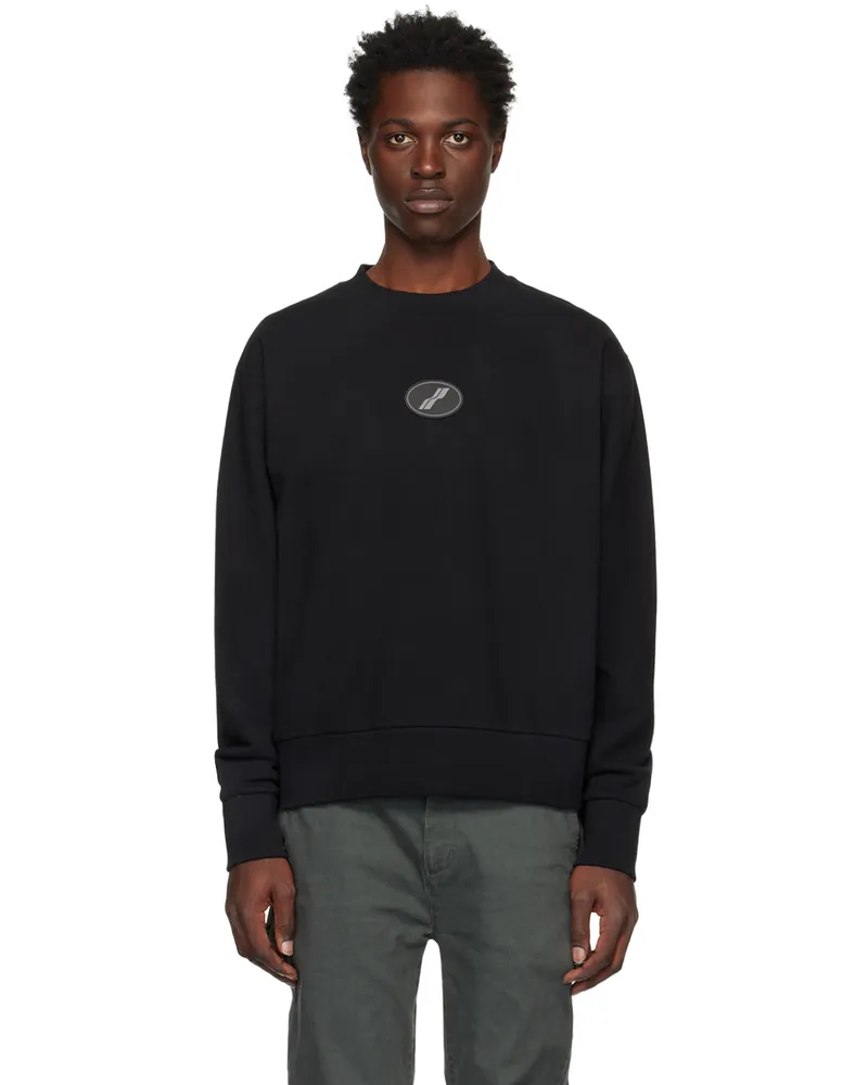 WE 11 DONE Black Symbol Wappen Sweatshirt Black