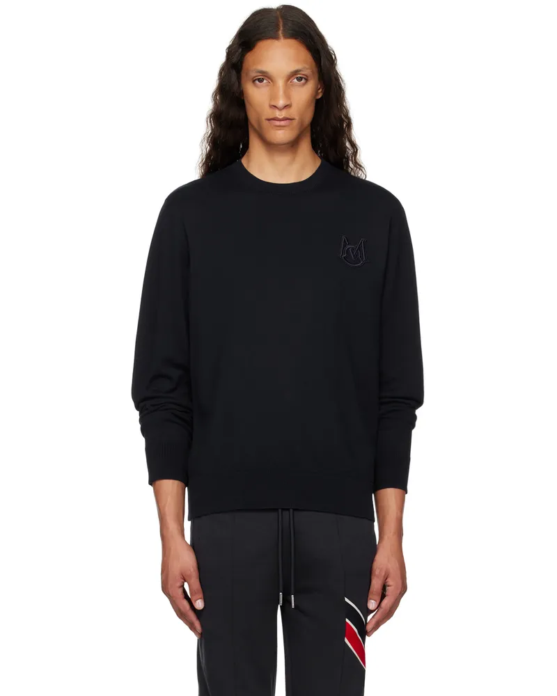 Moncler Navy Appliqué Sweater 742