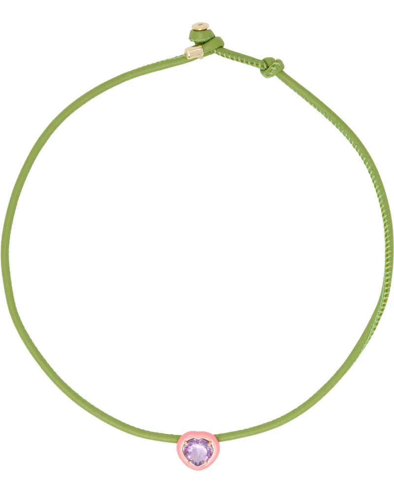 Bea Bongiasca Green Pop Choker Silver