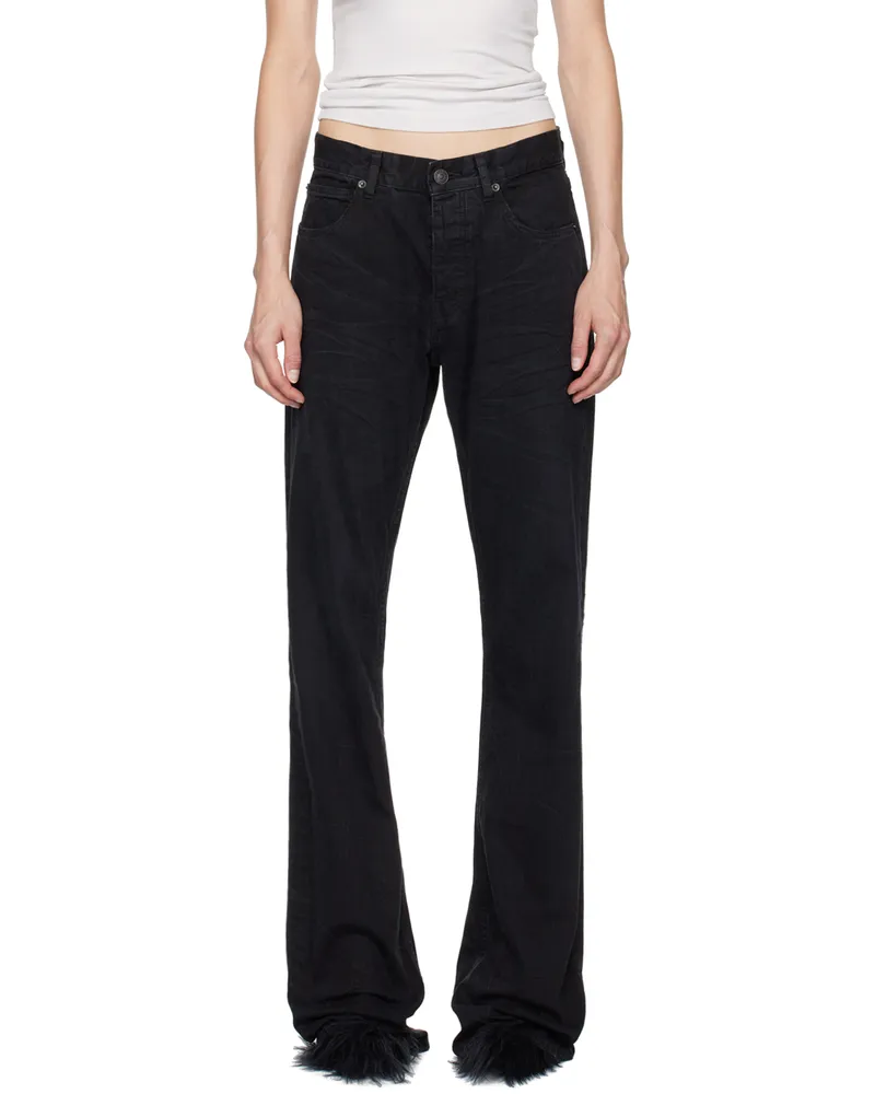 Balenciaga Black Low Waist Straight Jeans 1071