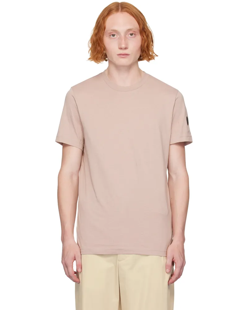 Moncler Taupe Bonded-Logo T-Shirt 51t