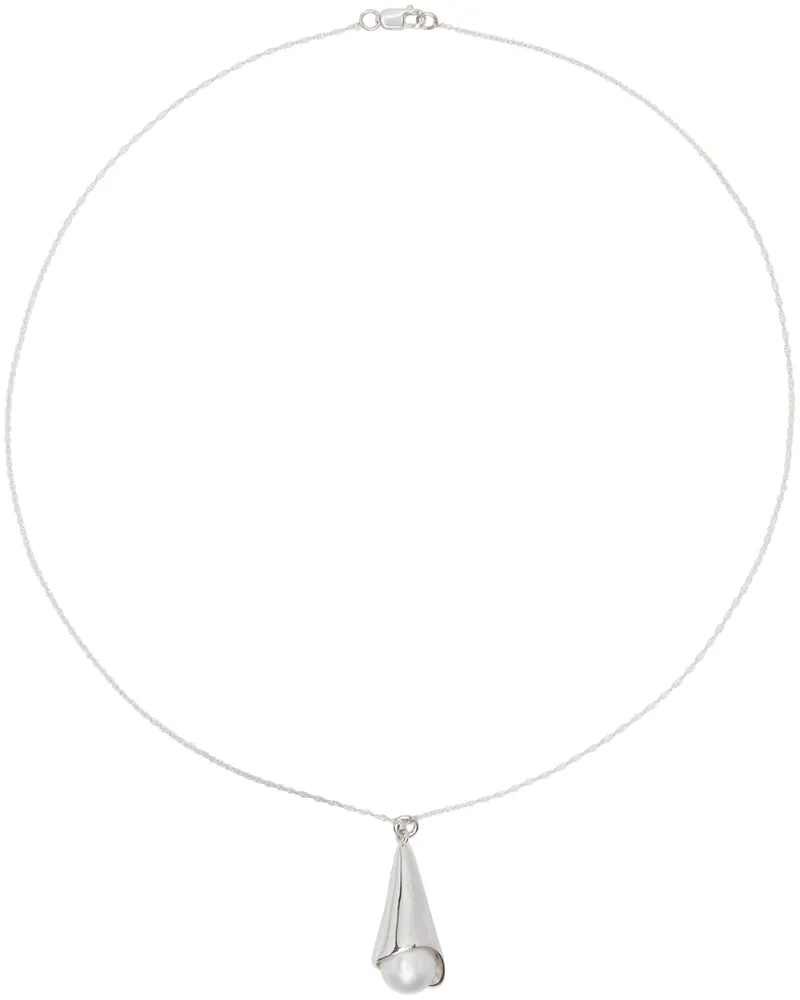 Sophie Buhai Silver Pearl Drop Pendant Necklace Sterling