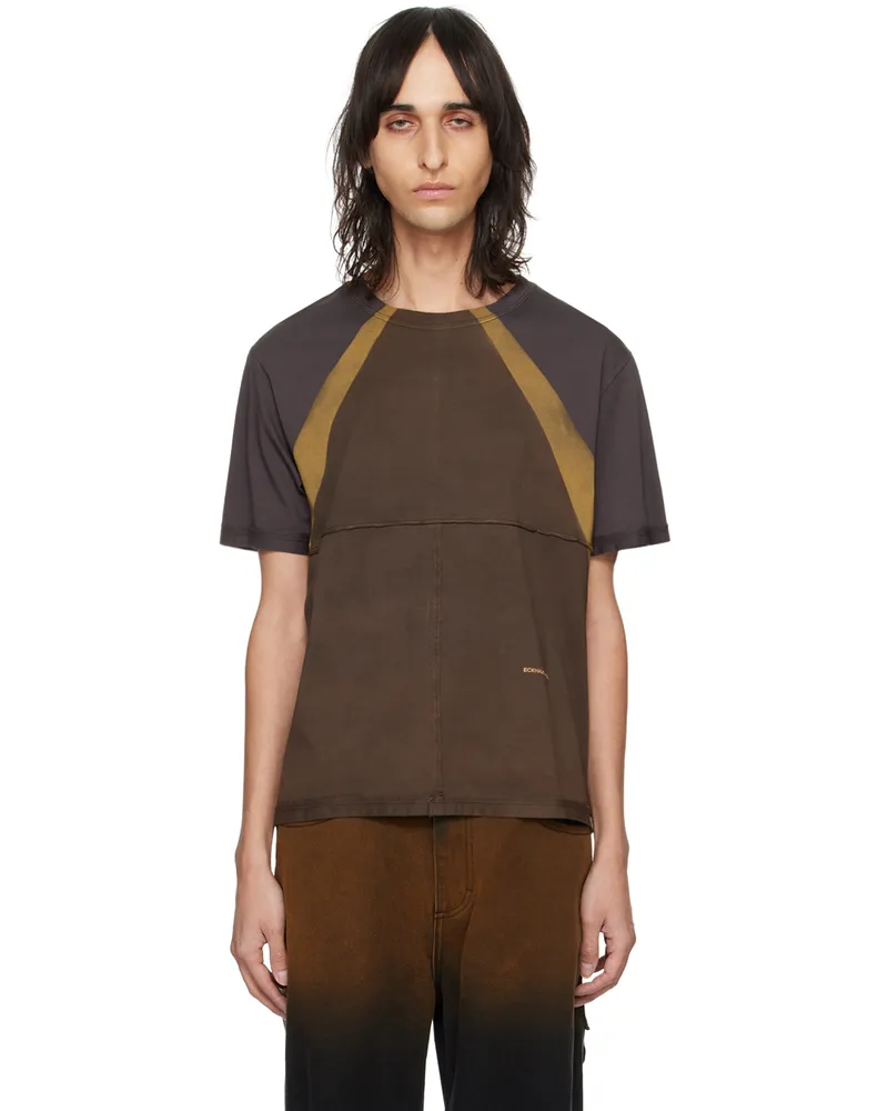Eckhaus Latta Brown Lapped T-Shirt Caps