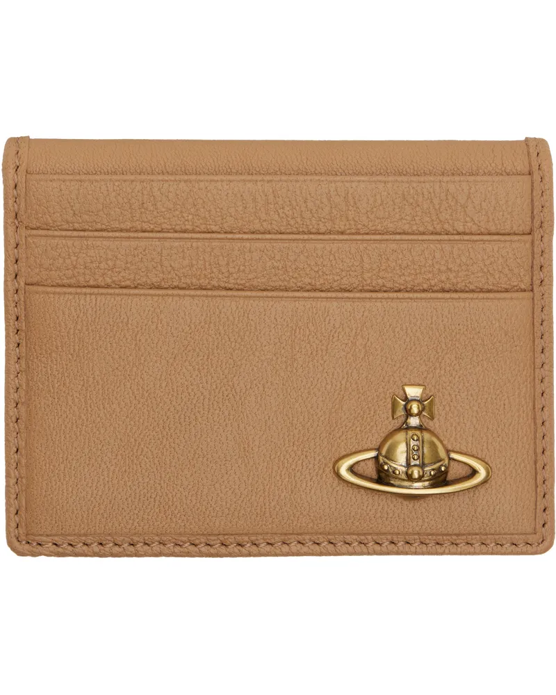 Vivienne Westwood Tan Leather Man Card Holder Ss25-c406
