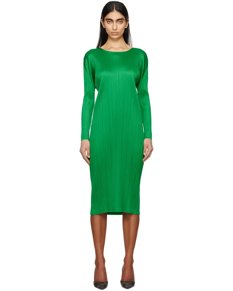 Issey Miyake Green Monthly Colors February Midi Dress 62