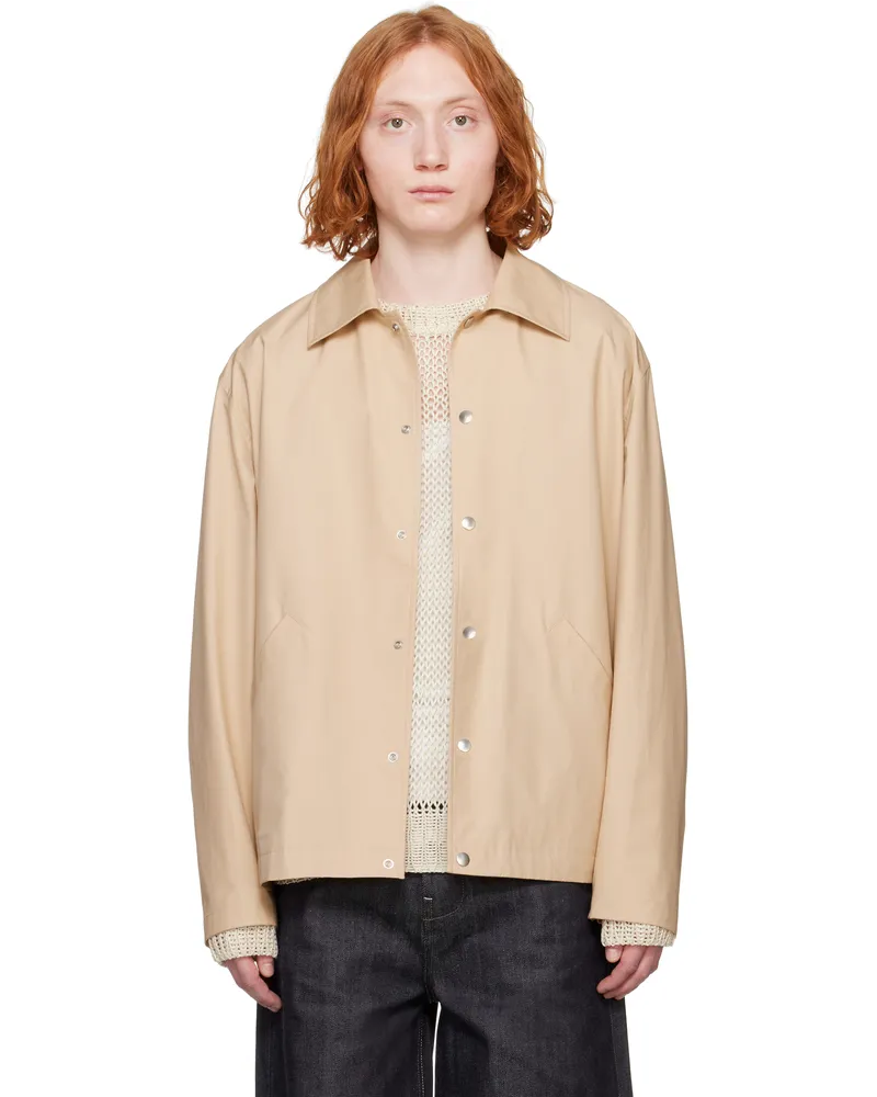 Jil Sander Beige Logo Jacket 236