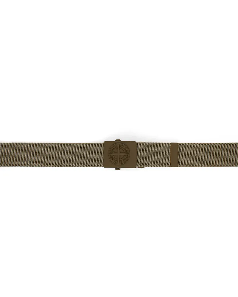 Stone Island Kids Khaki Logo Belt V0054