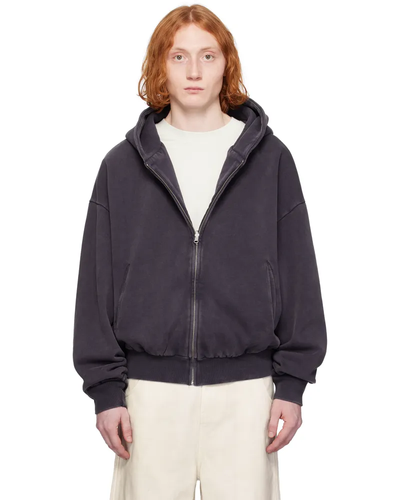 Entire Studios Navy Thermal Hoodie Ink