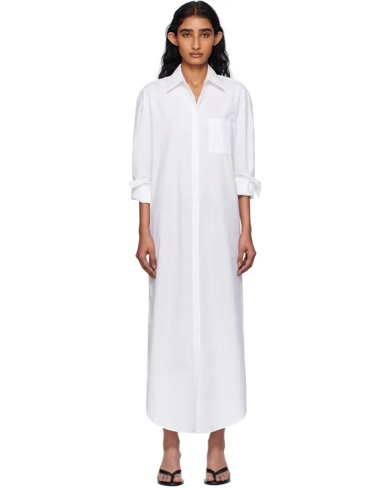 FRANKIE Shop White Helena Shirt Maxi Dress 000