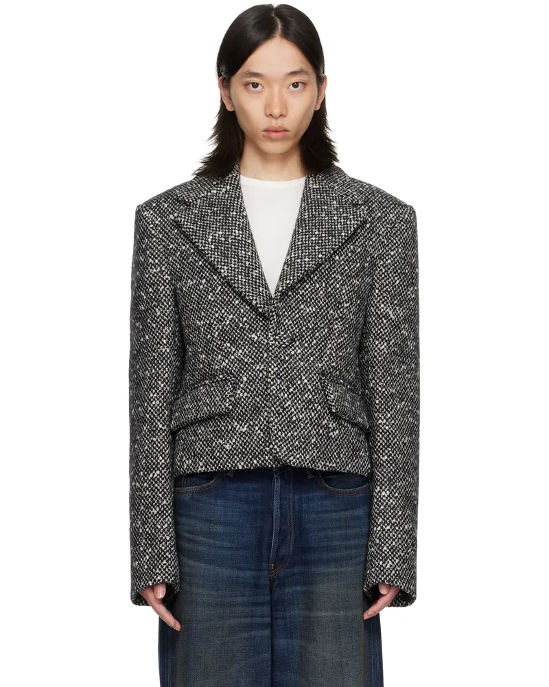Acne Studios Black & White Tweed Blazer J83