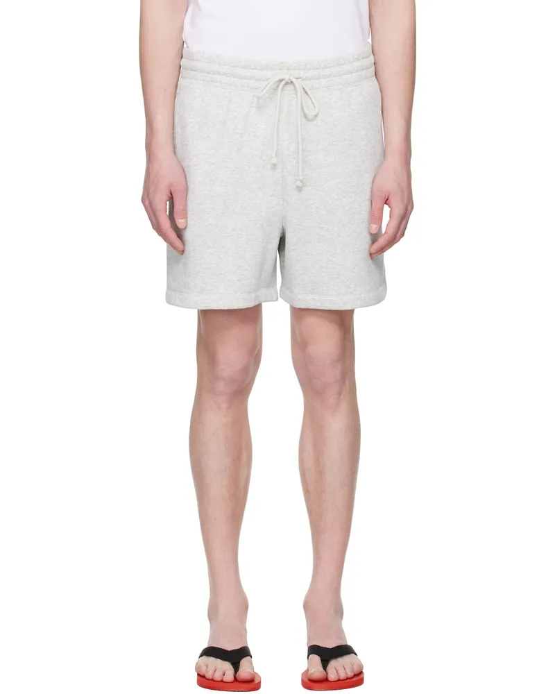 SKIMS Gray Fleece Lounge Relaxed Shorts Light
