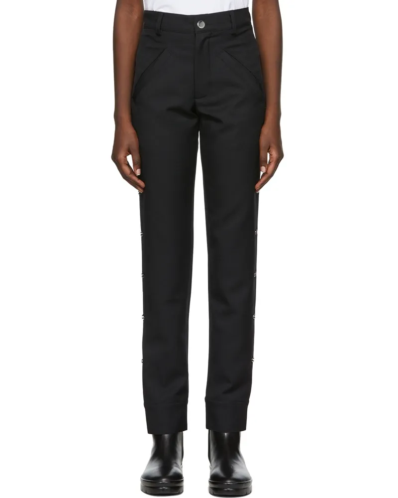 Spencer Badu Black Polyester Trousers Black