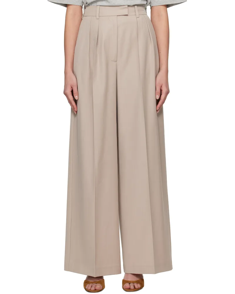 Anine Bing Taupe Lou Trousers Taupe