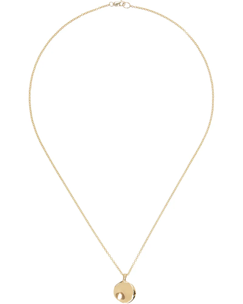FARIS Dime Pendant Necklace 14k