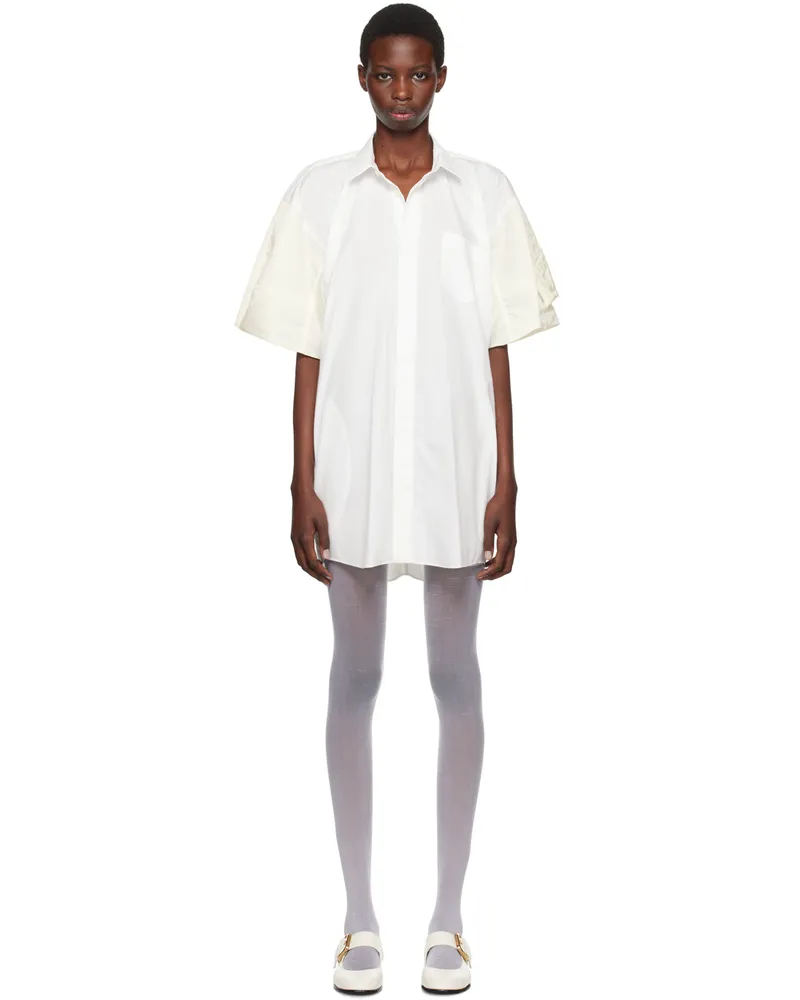 Sacai White Shirt Minidress 151