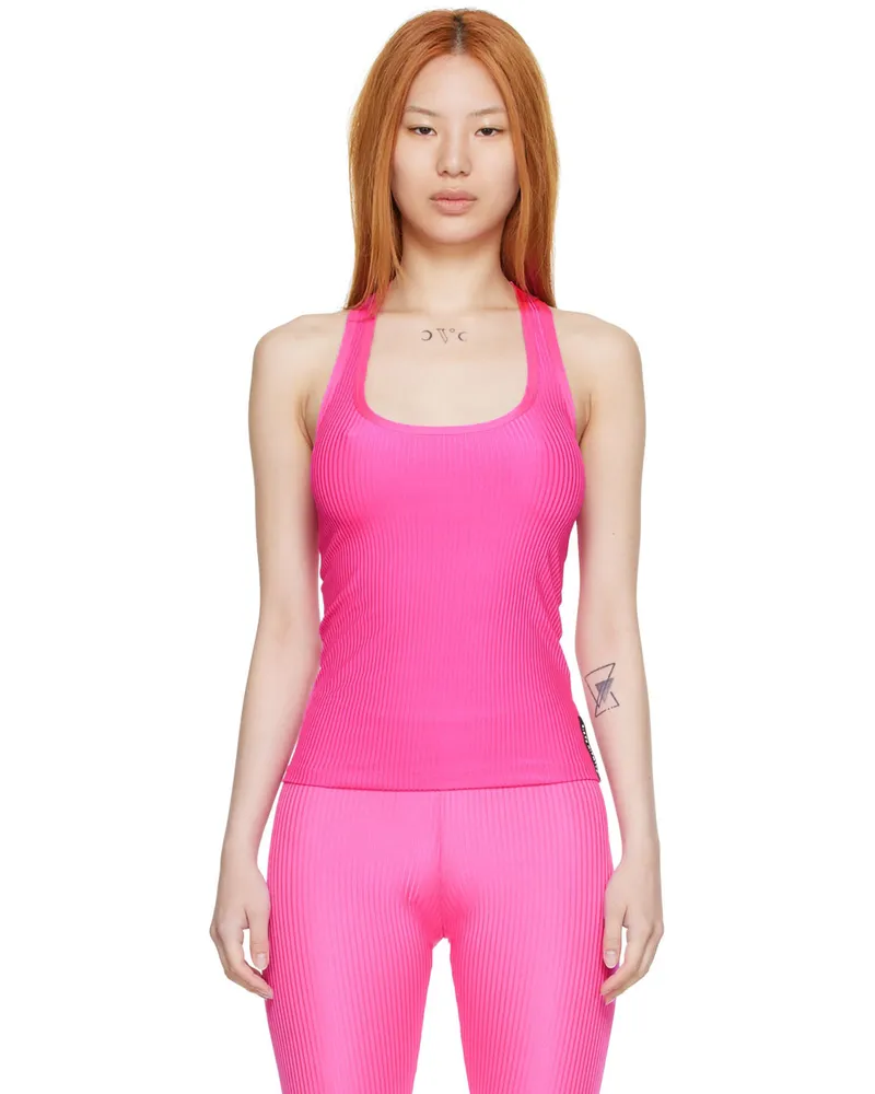 Balmain Pink Nylon Tank Top 672