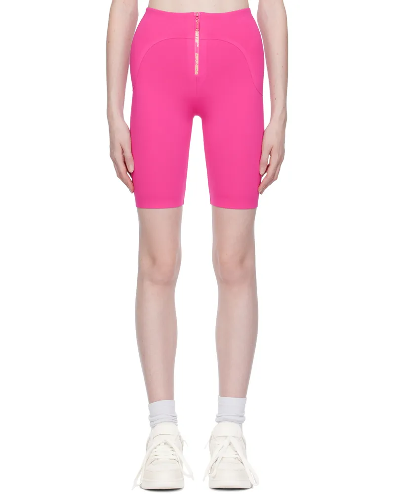 OFF-WHITE Pink Zip Shorts Rhod