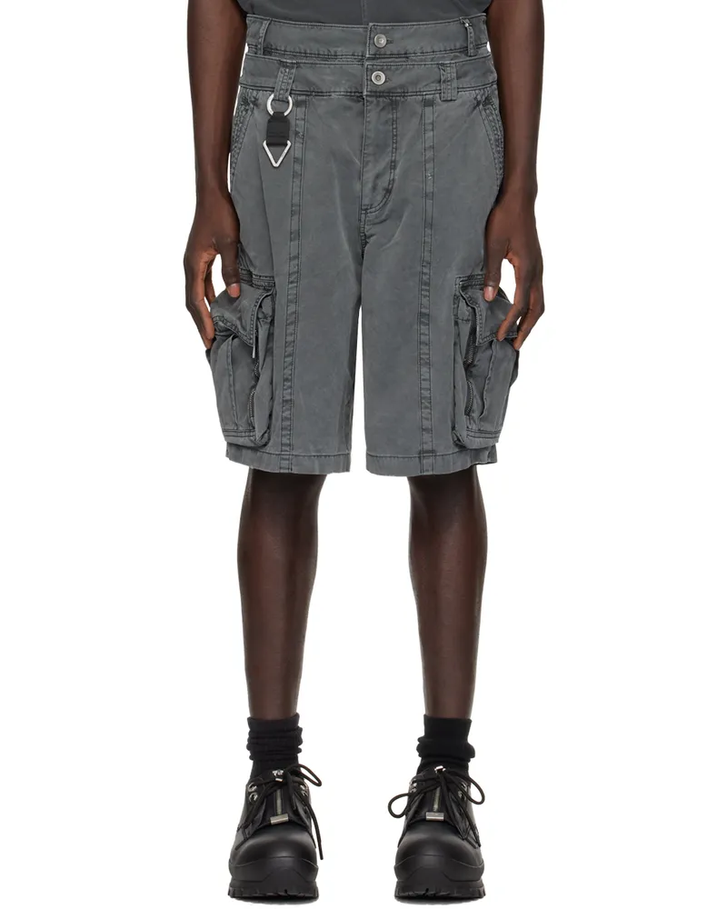 C2H4 Gray Mechanist Shorts Black