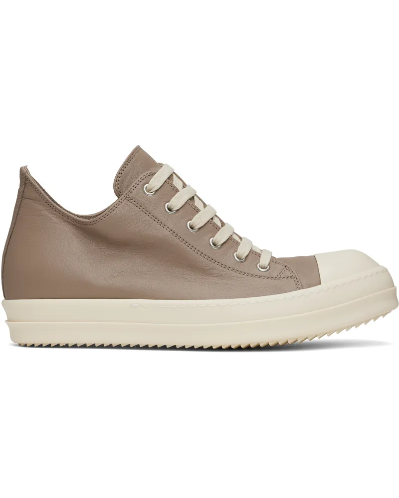 Rick Owens Taupe Hollywood Low Sneaks Sneakers 6411