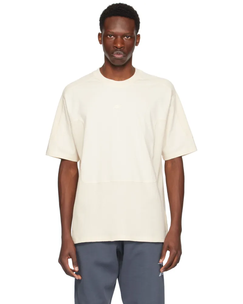 Reebok Off-White Training T-Shirt Waffle