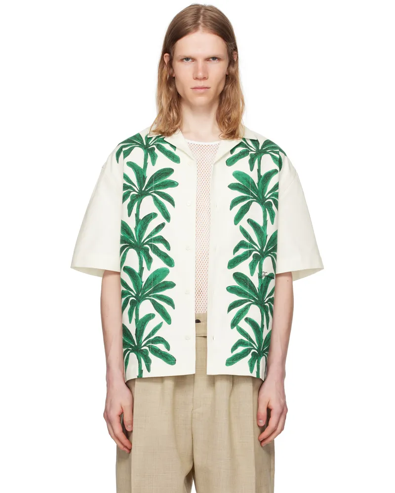 Jacquemus White & Green La Croisière 'The Jean' Shirt 9bz
