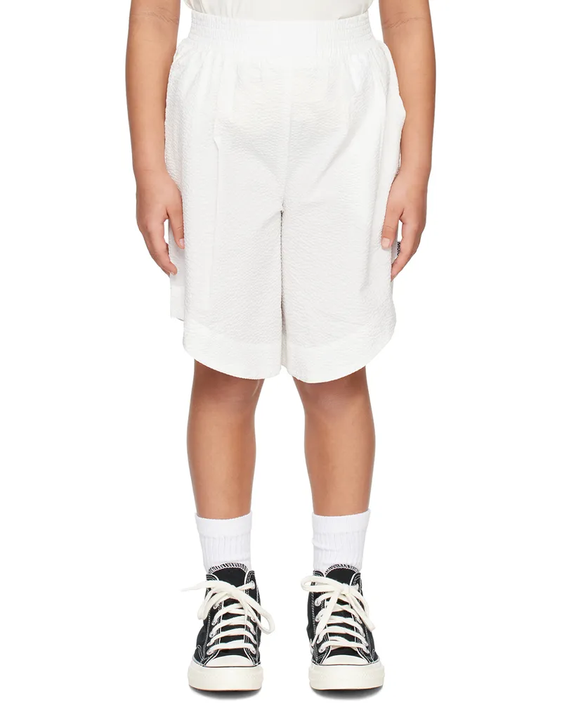 Molo Kids White Alice Shorts 0