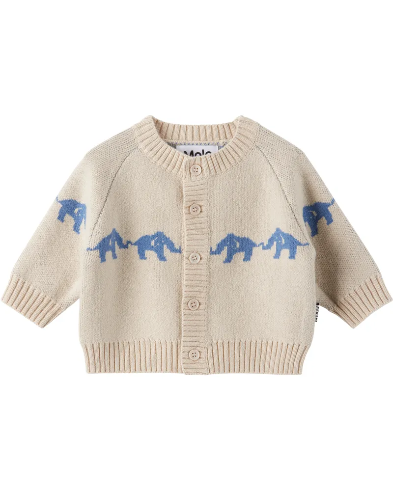 Molo Baby Beige Bobi Cardigan Blue