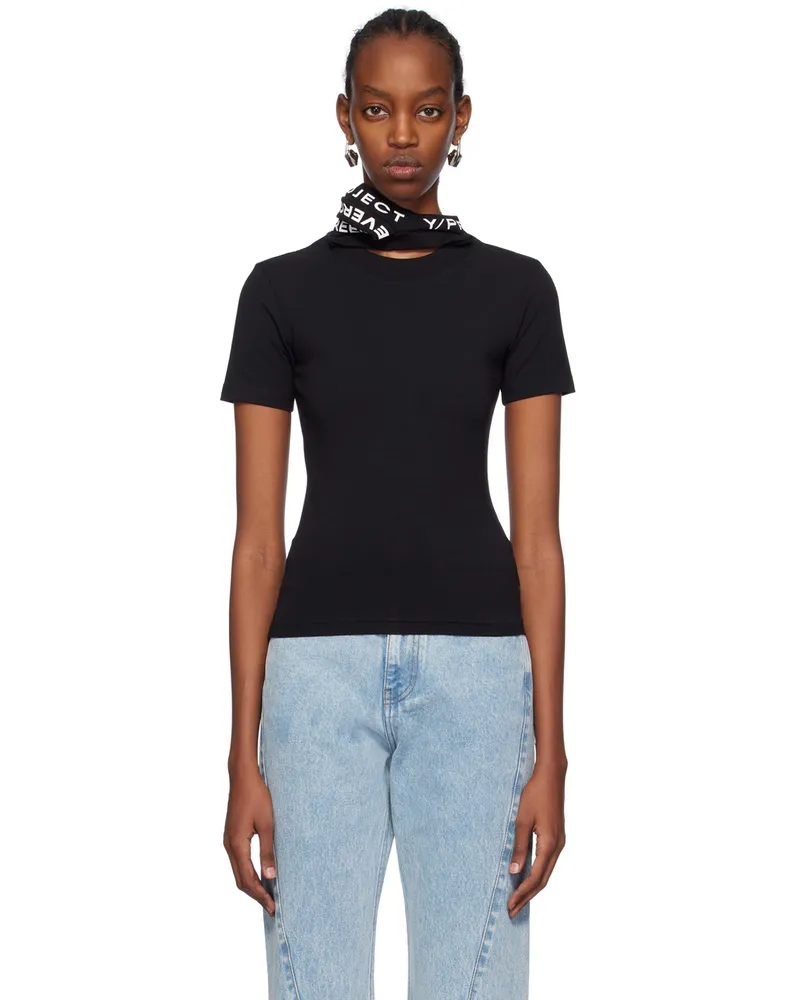 Y/PROJECT Black Triple Collar T-Shirt Vintage