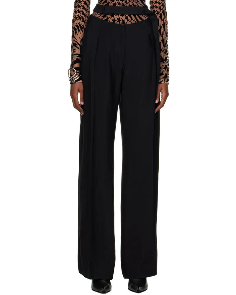 Thierry Mugler Black Fluid Trousers Black