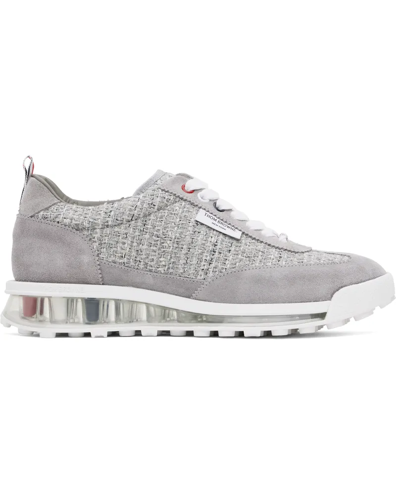 Thom Browne Gray Cotton Tweed Tech Sneakers 982