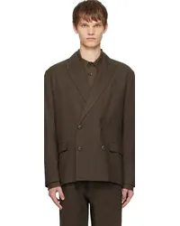 COMMAS Brown Double-Breasted Blazer Chocolate