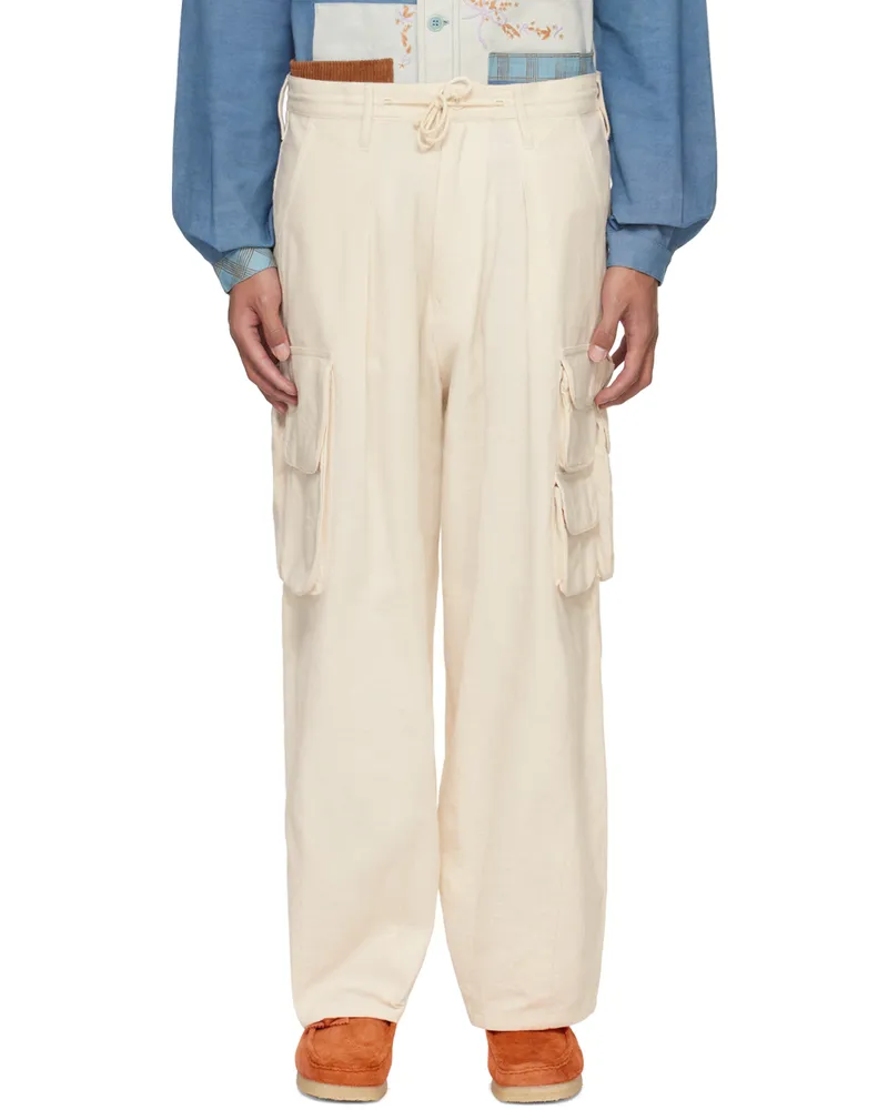 STORY mfg. Off-White Forager Cargo Pants Ecru
