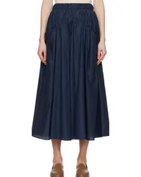 Max Mara Navy Eracle Midi Skirt Ultramarine