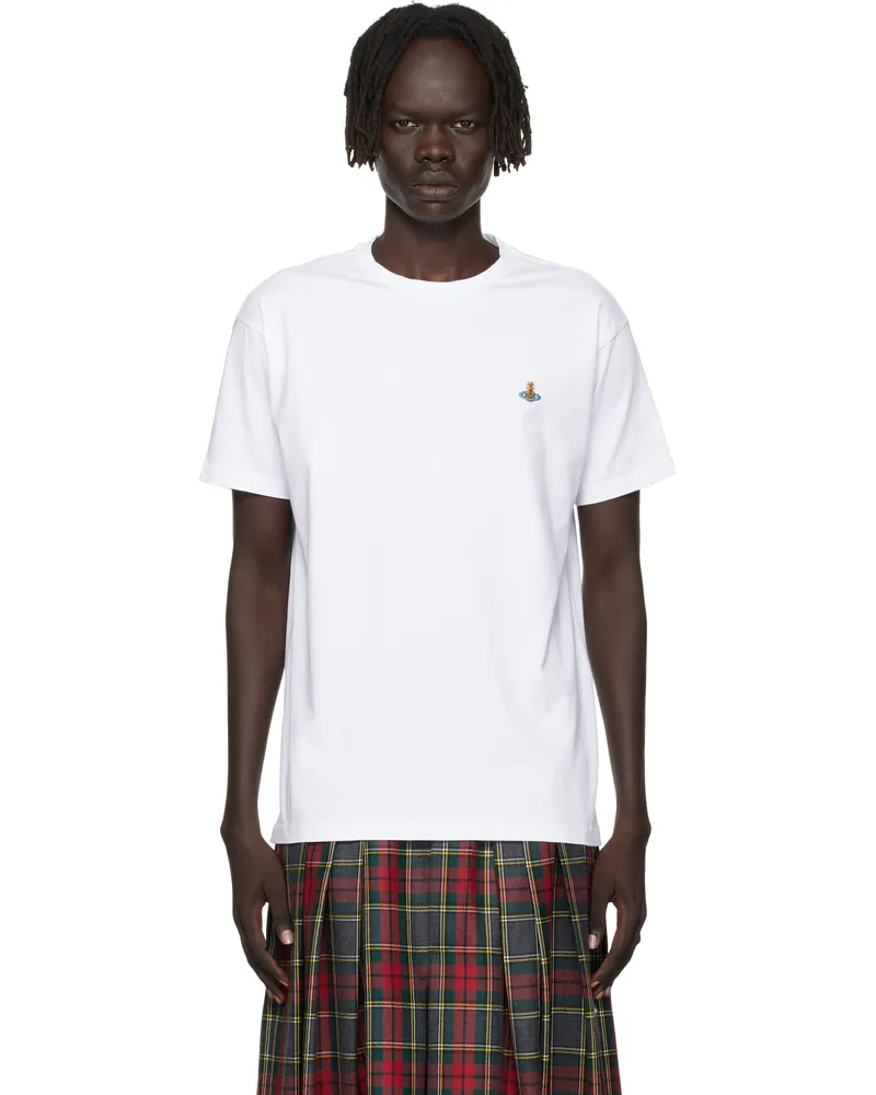 Vivienne Westwood White Classic Multicolor Orb T-shirt Ss25-white