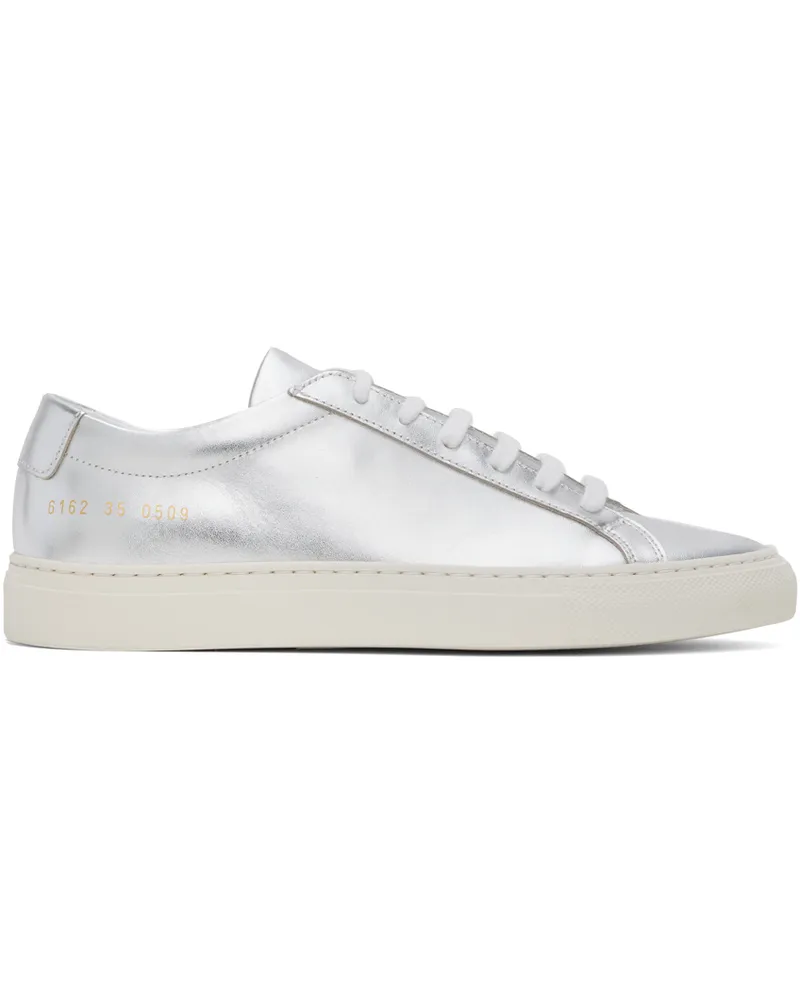 Common Projects Silver Achilles Sneakers 0509