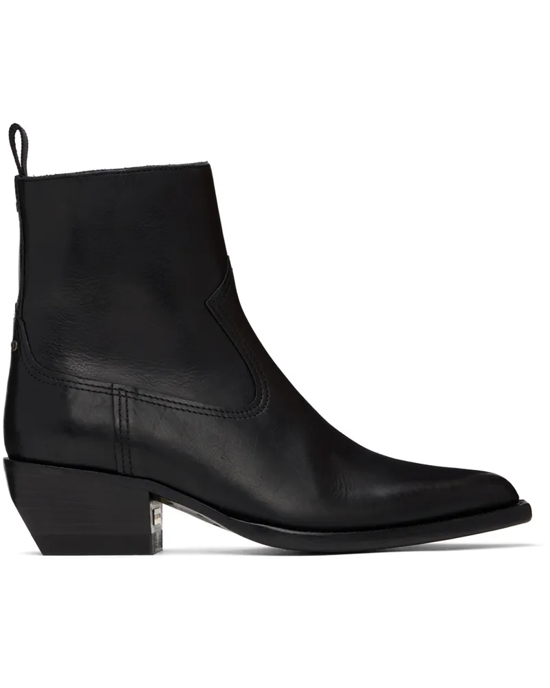 Golden Goose Black Debbie Ankle Boots Black