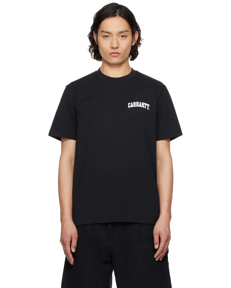 Carhartt WIP Black S/S University Script T-Shirt Black