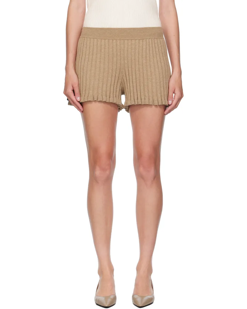 Lisa Yang Beige Feliza Shorts Biscotti