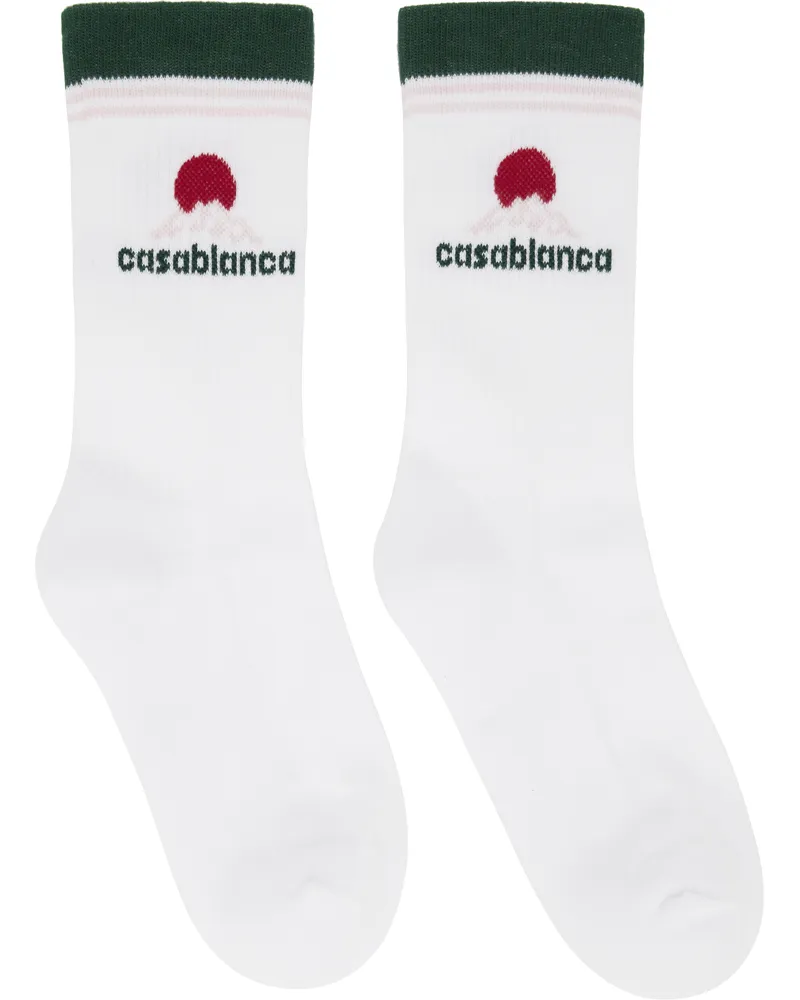 Casablanca Paris White Montagne Socks Montagne