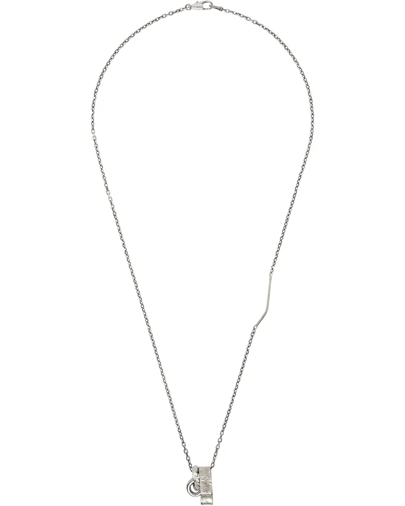 TITLE OF WORK Random Rings Necklace Silver